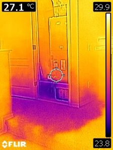 FLIR Infrared Thermal Imaging of Clogged Drain Line