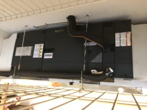 ForeFront Air Handler Hanging From Garage Ceiling